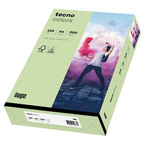 tecno Kopierpapier colors mittelgrün DIN A4 120 g/qm 250 Blatt tecno Kopierpapier colors mittelgrün DIN A4 120 g/qm 250 Blatt