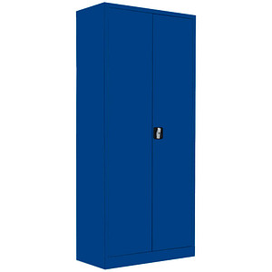 LÜLLMANN Stahlschrank 530333 enzianblau 4 Fachböden 80,0 x 38,3 x 180,0 cm, aufgebaut, 1 St.
