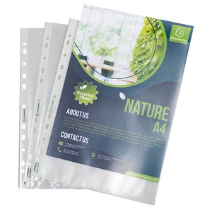 Exacompta Prospekthüllen Forever DIN A4 transparent genarbt 0,09 mm, 50 St.