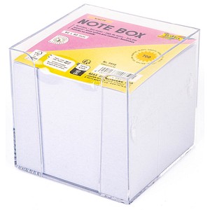 folia Zettelbox WHITE transparent inkl. 700 Notizzettel weiß, 1 St.