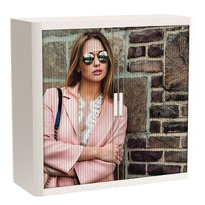 PAPERFLOW easyOffice Classic Chic Rollladenschrank 62480 2 Fachböden 110,0 x 41,5 x 104,0 cm