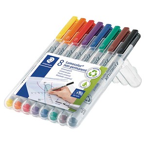 STAEDTLER Lumocolor Folienstifte-Set farbsortiert non-permanent, 8 St.