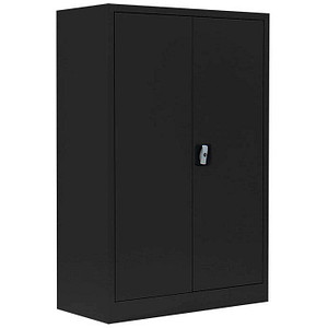 LÜLLMANN Stahlschrank 530329 tiefschwarz 2 Fachböden 92,5 x 42,2 x 120,0 cm, aufgebaut, 1 St.