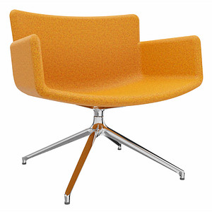 fm Sessel LODUS orange chrom Stoff 86,0 x 86,0 x 80,0 cm, 1 St.