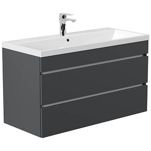 POSSEIK Waschbecken mit Unterschrank FELLINI 100 grafit 100,0 x 48,0 x 58,4 cm