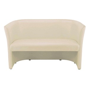 Nowy Styl 2-Sitzer Sofa Club Duo beige Kunstleder 129,0 x 63,0 x 77,0 cm, 1 St.