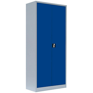 LÜLLMANN Stahlschrank 530331 enzianblau, lichtgrau 4 Fachböden 80,0 x 38,3 x 180,0 cm, aufgebaut, 1 St.