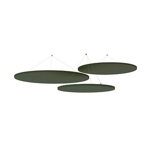 HAMMERBACHER Akustikpaneele Decke rund, grün 80,0 / 100,0 / 120,0 x 80,0 / 100,0 / 120,0 cm, 3 St.