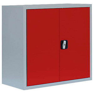LÜLLMANN Stahlschrank 530304 feuerrot, lichtgrau 1 Fachboden 80,0 x 38,3 x 75,0 cm, aufgebaut, 1 St.