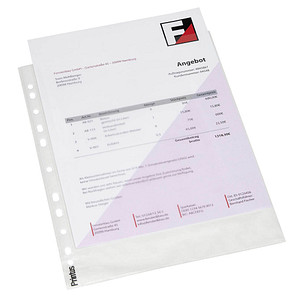 Printus Prospekthüllen DIN A4 transparent genarbt 0,06 mm, 100 St.