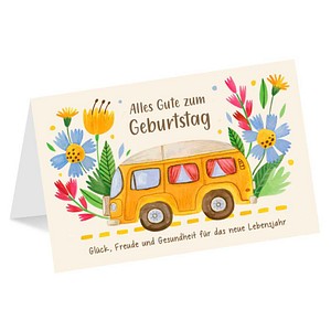 LUMA Geburtstagskarte Bus LU2875 DIN B6, 1 St.