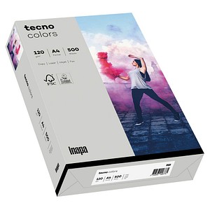 tecno Kopierpapier colors grau DIN A4 120 g/qm 250 Blatt tecno Kopierpapier colors grau DIN A4 120 g/qm 250 Blatt
