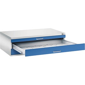 CP 7200 Planschrank lichtgrau, enzianblau 3 Schubladen 135,0 x 96,0 x 42,0 cm, 1 St.