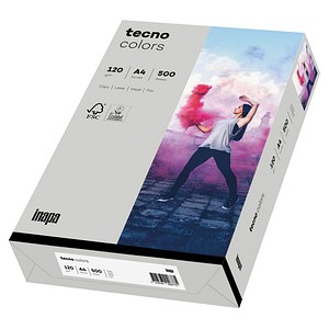 tecno Kopierpapier colors grau DIN A4 120 g/qm 250 Blatt tecno Kopierpapier colors grau DIN A4 120 g/qm 250 Blatt
