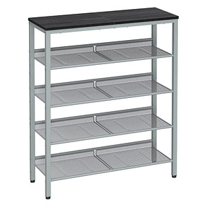 VASAGLE Schuhregal silber, schwarz 75,0 x 28,0 x 93,0 cm, 1 St.