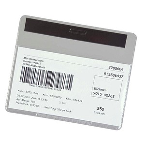 EICHNER Sichthüllen magnetisch DIN A7 quer transparent glatt 0,5 mm, 100 St.