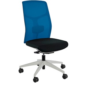 ORIGINAL STEIFENSAND Bürostuhl Eserio Netz Stoff blau, Gestell grau