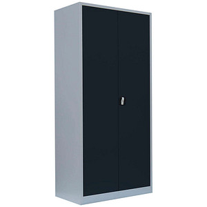 LÜLLMANN Stahlschrank 530348 anthrazit, lichtgrau 4 Fachböden 92,5 x 42,2 x 195,0 cm, aufgebaut, 1 St.