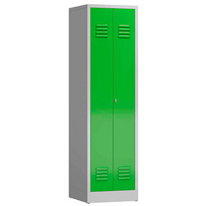 ClassiX Spind gelbgrün, lichtgrau X-510705, 1 Schließfach 50,0 x 50,0 x 180,0 cm