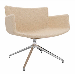fm Sessel LODUS sand chrom Stoff 86,0 x 86,0 x 80,0 cm, 1 St.