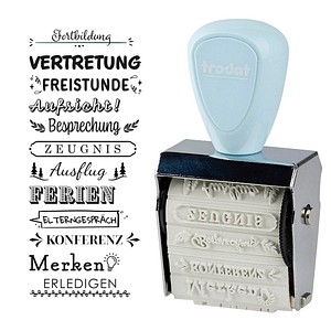 trodat Creative Mini Motivstempel Schulplaner 30 x 5 mm, 1 St.