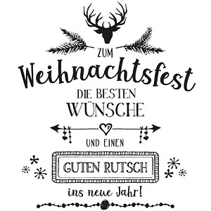 Rayher Motivstempel zum Weihnachtsfest die Besten Wünsche 8,0 x 9,0 cm, 1 St.