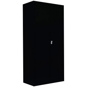 LÜLLMANN Stahlschrank 530349 tiefschwarz 4 Fachböden 92,5 x 42,2 x 195,0 cm, aufgebaut, 1 St.