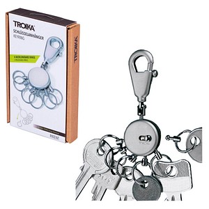 TROIKA® Schlüsselanhänger PATENT silber