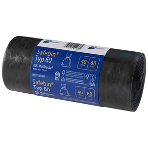 Meditrade® Müllbeutel Safebin®Typ 60 60,0 l schwarz 38,0 µm, 40 St.
