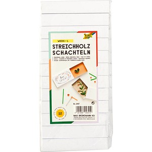 folia Bastelzubehör Streichholzschachteln L weiß 12 St.