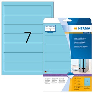 HERMA Ordneretiketten 5093 blau, 20 Blatt
