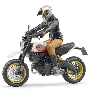 bruder Scrambler Ducati Desert Sled mit Fahrer 63051 Spielzeugmotorrad
