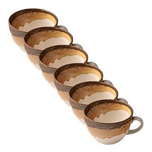 HEART & SOUL Kaffeetassen Perfect Match Cumin hellbraun 0,34 l, 6 St.