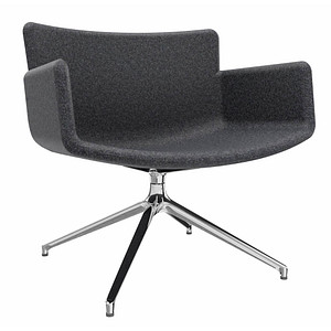 fm Sessel LODUS anthrazit chrom Stoff 86,0 x 86,0 x 80,0 cm, 1 St.