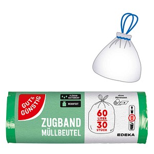 GUT&GÜNSTIG Müllbeutel 60,0 l grün, 30 St.