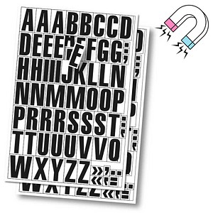 EICHNER Buchstaben A-Z Magnete weiß 22,5 x 32,5 cm, 2 Bogen