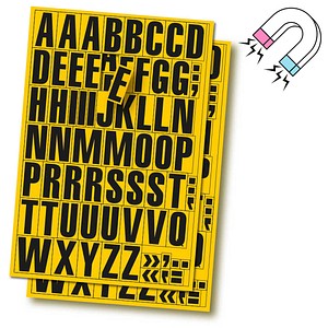 EICHNER Buchstaben A-Z Magnete gelb 22,5 x 32,5 cm, 2 Bogen