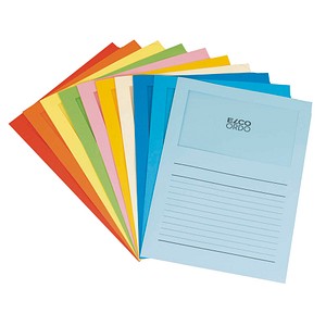 ELCO Sichthüllen Ordo classico DIN A4 farbsortiert glatt 120 g/qm, 100 St.