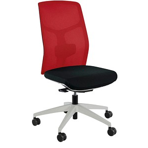 ORIGINAL STEIFENSAND Bürostuhl Eserio Netz Stoff rot, Gestell grau