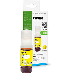KMP H200 gelb Tintenflasche kompatibel zu HP 31 (1VU28AE)