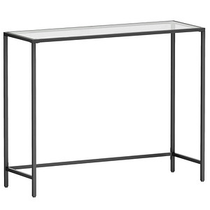 VASAGLE Konsolentisch rechteckig Glas schwarz 100,0 x 35,0 x 80,0 cm, 1 St.