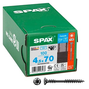 SPAX® Fassadenschrauben T20 Linsensenkkopf BLAX A2 25470404507022 4,5 mm x 70 mm, 100 St.