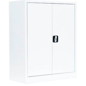 LÜLLMANN Stahlschrank 530317 signalweiß 2 Fachböden 80,0 x 38,3 x 100,0 cm, aufgebaut, 1 St.