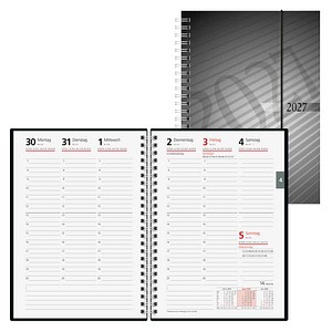 rido idé Buchkalender mit Spirale 2027 anthrazit, 1 St.