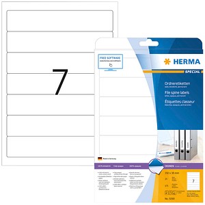 HERMA Ordneretiketten 5090 weiß, 25 Blatt
