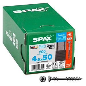 SPAX® Fassadenschrauben T20 Linsensenkkopf BLAX A2 25470404505022 4,5 mm x 50 mm, 100 St.