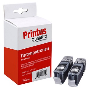 Printus  schwarz Druckerpatrone kompatibel zu Canon 2x PGI-550 XL PGBK, 2er-Set