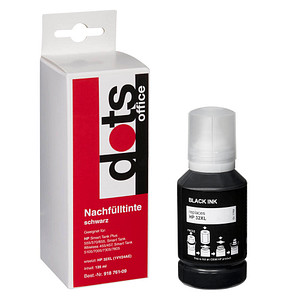 dots  schwarz Tintenflasche kompatibel zu HP 32XL (1VV24AE)