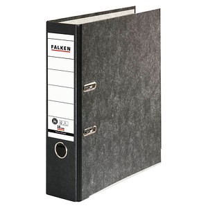 FALKEN Recycling Ordner schwarz marmoriert Karton 8,0 cm DIN A4, 1 St.