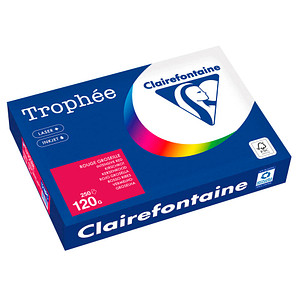 Clairefontaine Kopierpapier Trophée kirschrot DIN A4 120 g/qm 250 Blatt